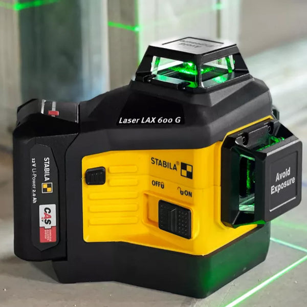 Stabila LAX 600 G Green Beam Multi-Line Laser (7-Piece Kit)