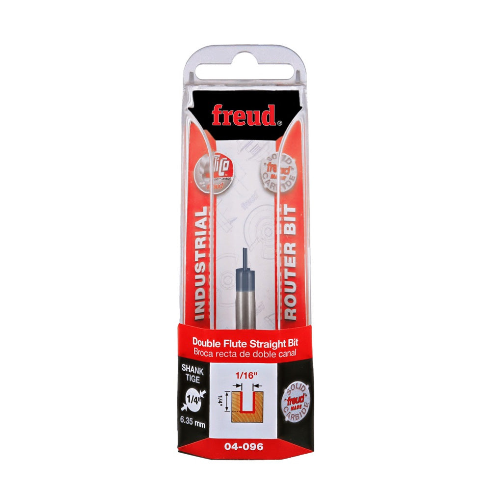 Freud Double Flute Straight Bit 1/4