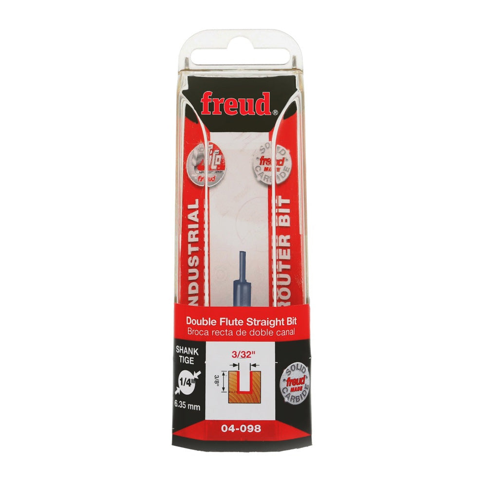 Freud Double Flute Straight Bit 1/4