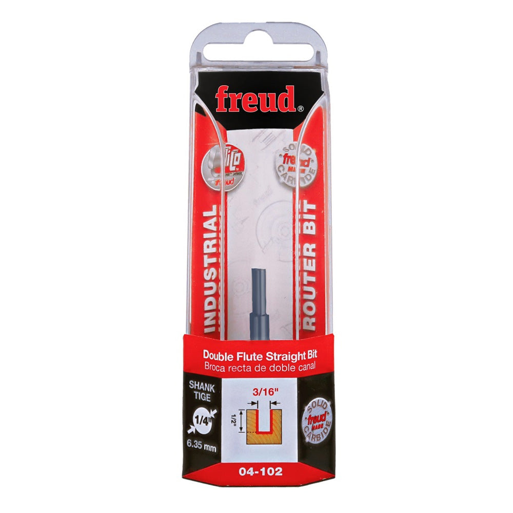 Freud Double Flute Straight Bit 1/4