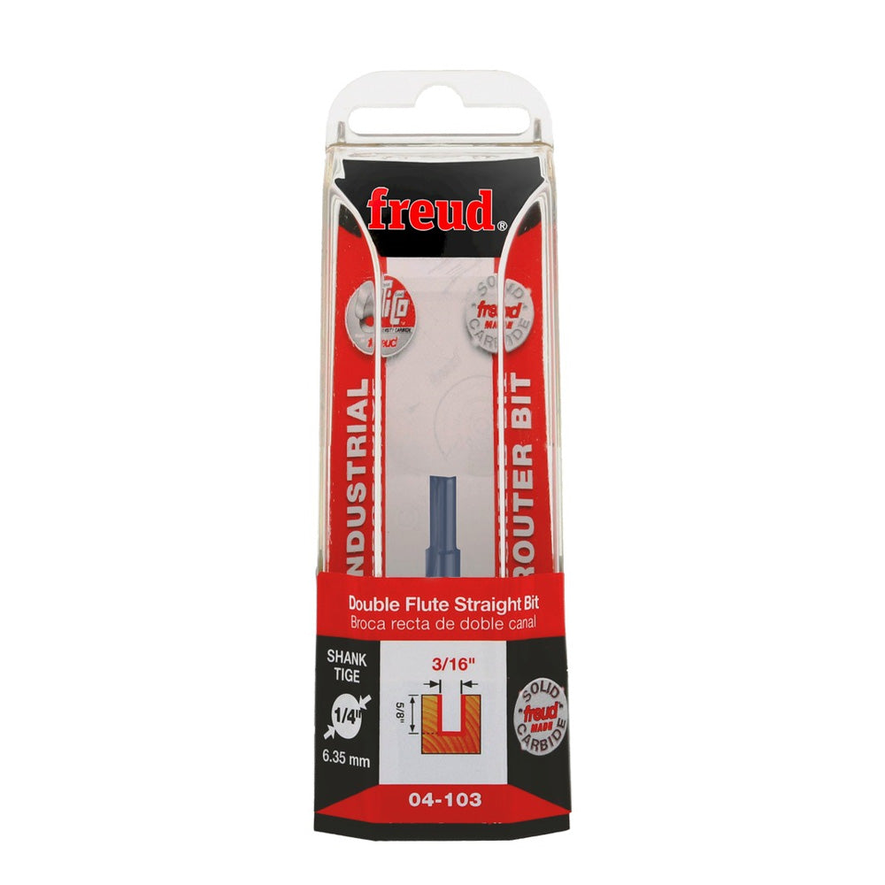 Freud Double Flute Straight Bit 1/4