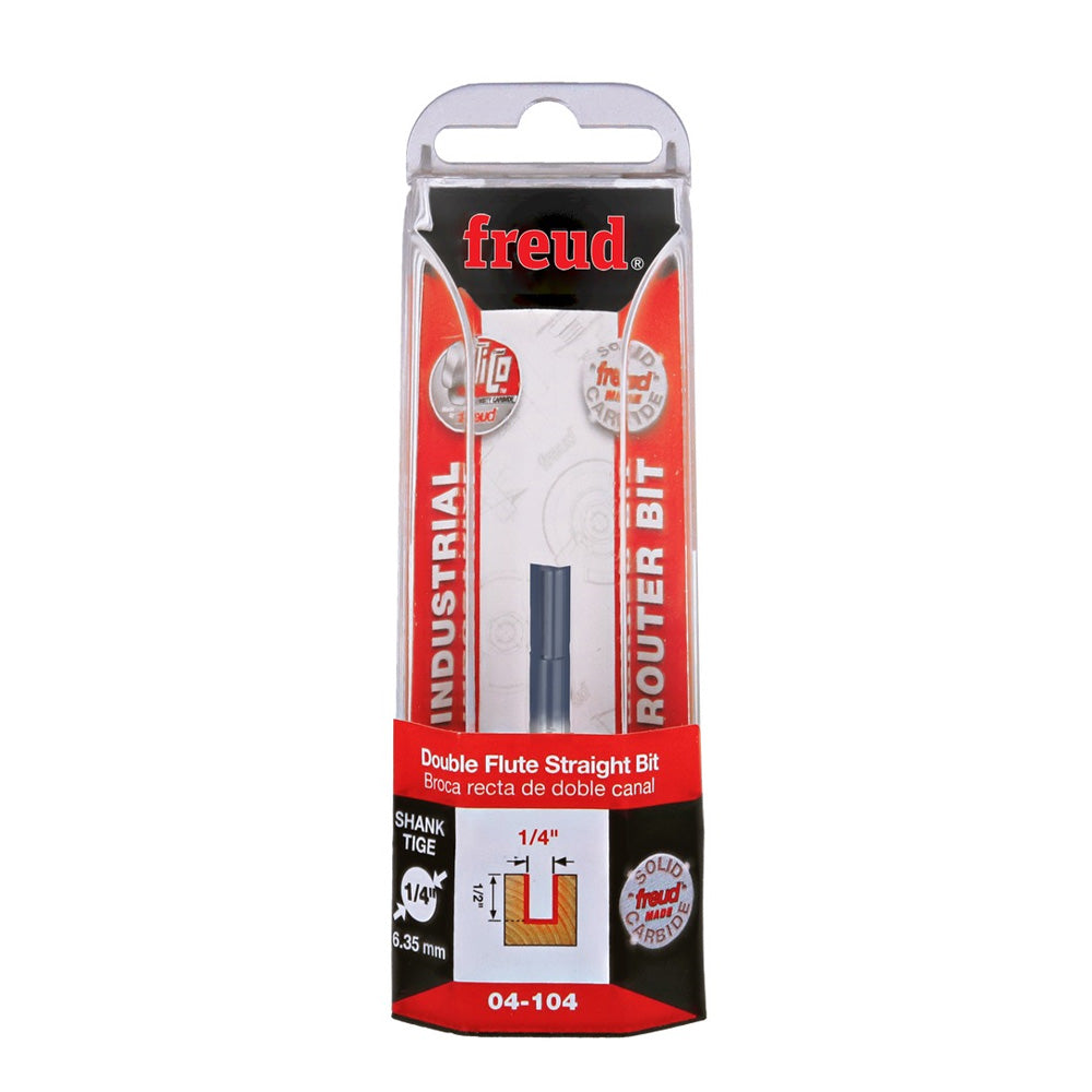 Freud Double Flute Straight Bit 1/4