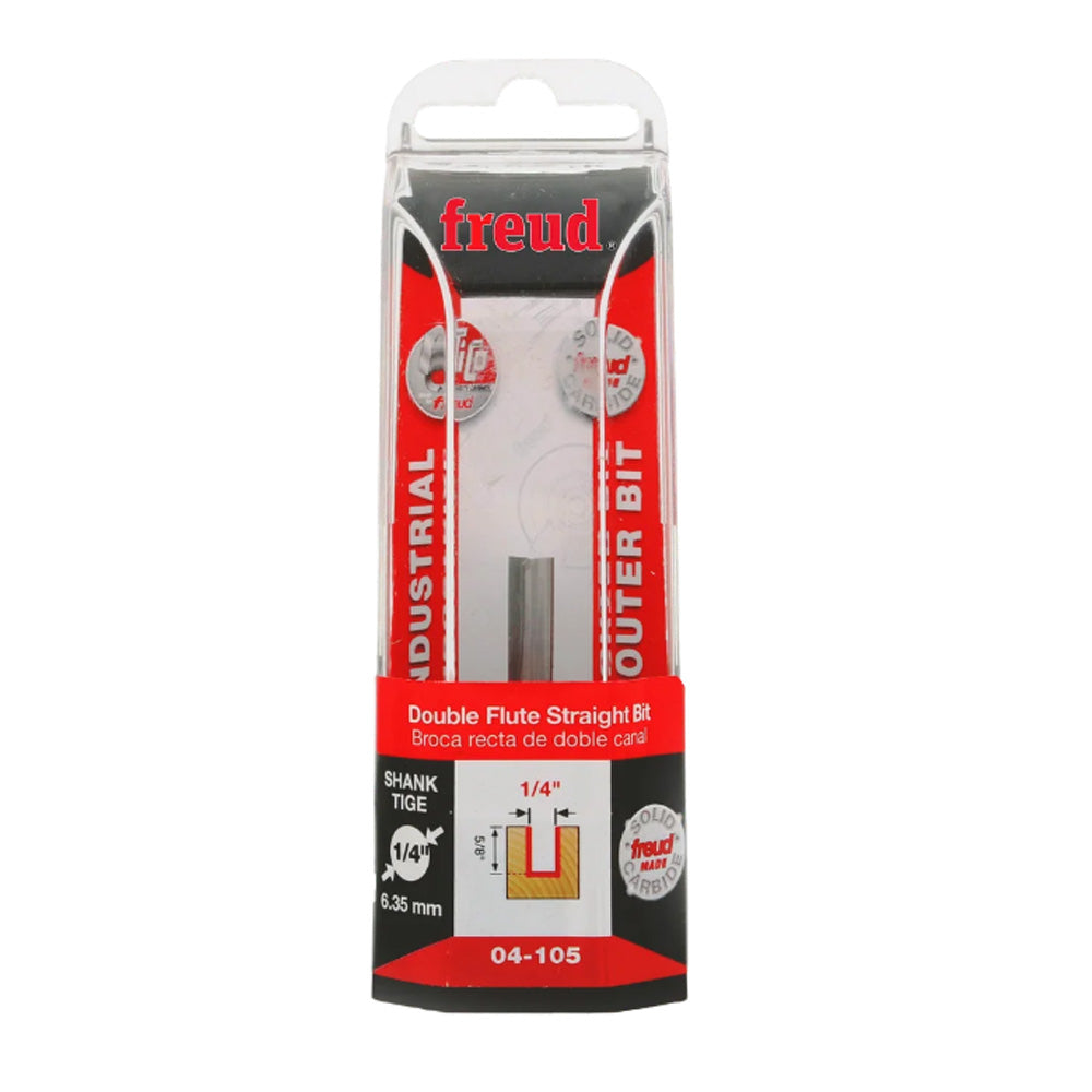 Freud Double Flute Straight Bit 1/4