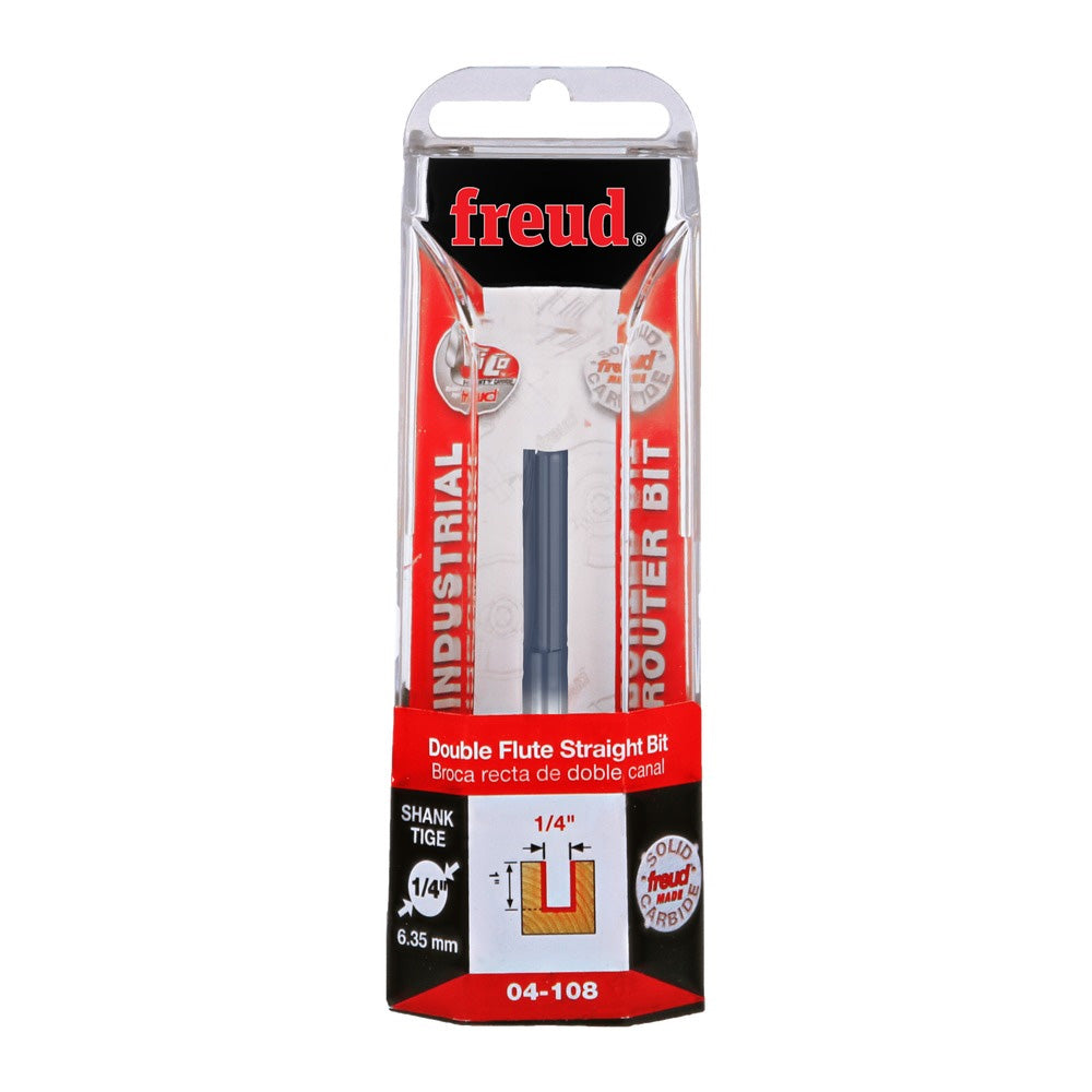 Freud Double Flute Straight Bit 1/4