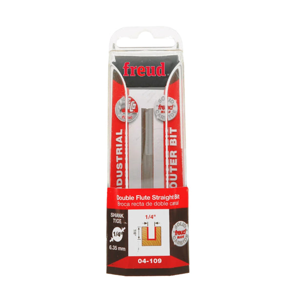 Freud Double Flute Straight Bit 1/4" SH, 1/4" D, 7/8" CL