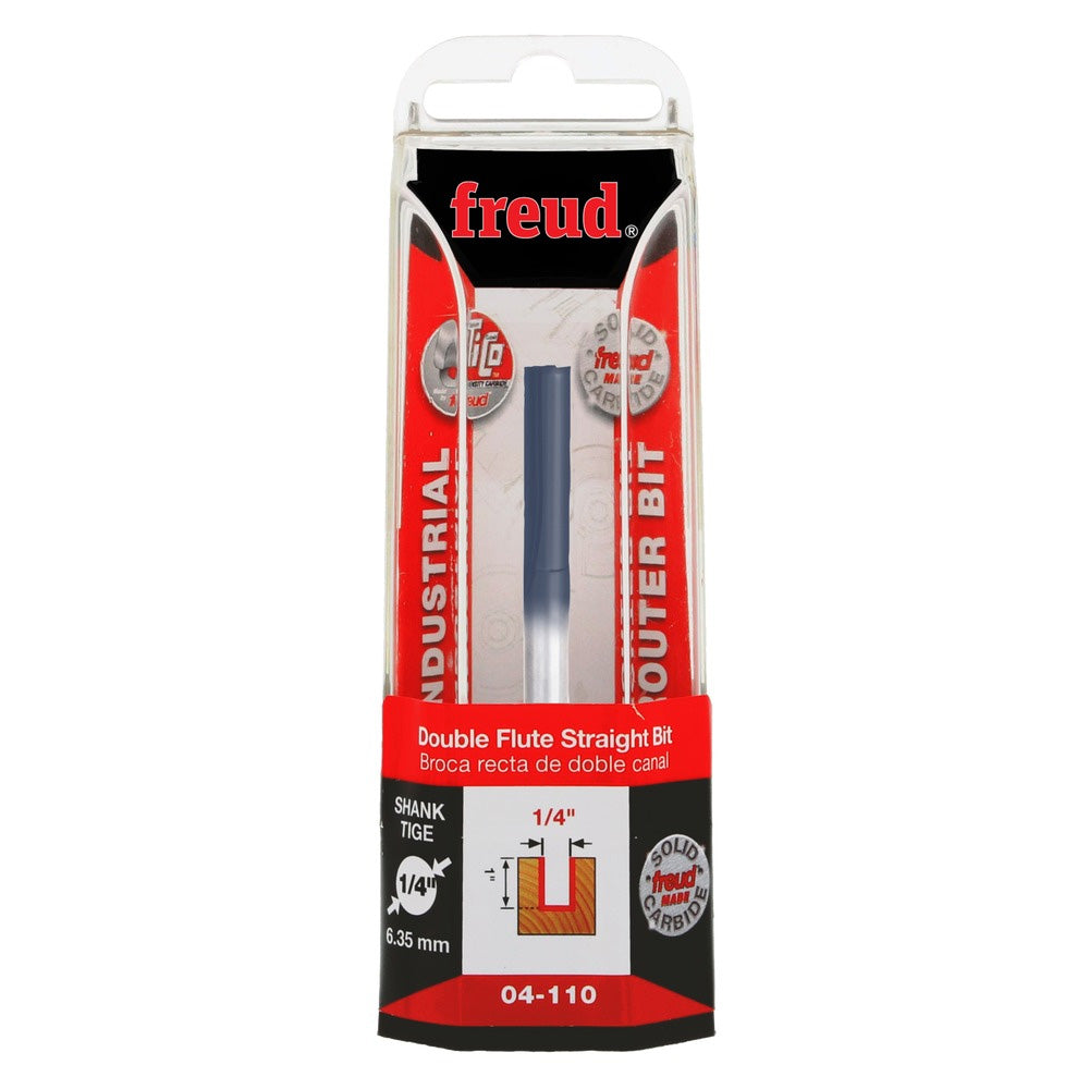 Freud Double Flute Straight Bit 1/4