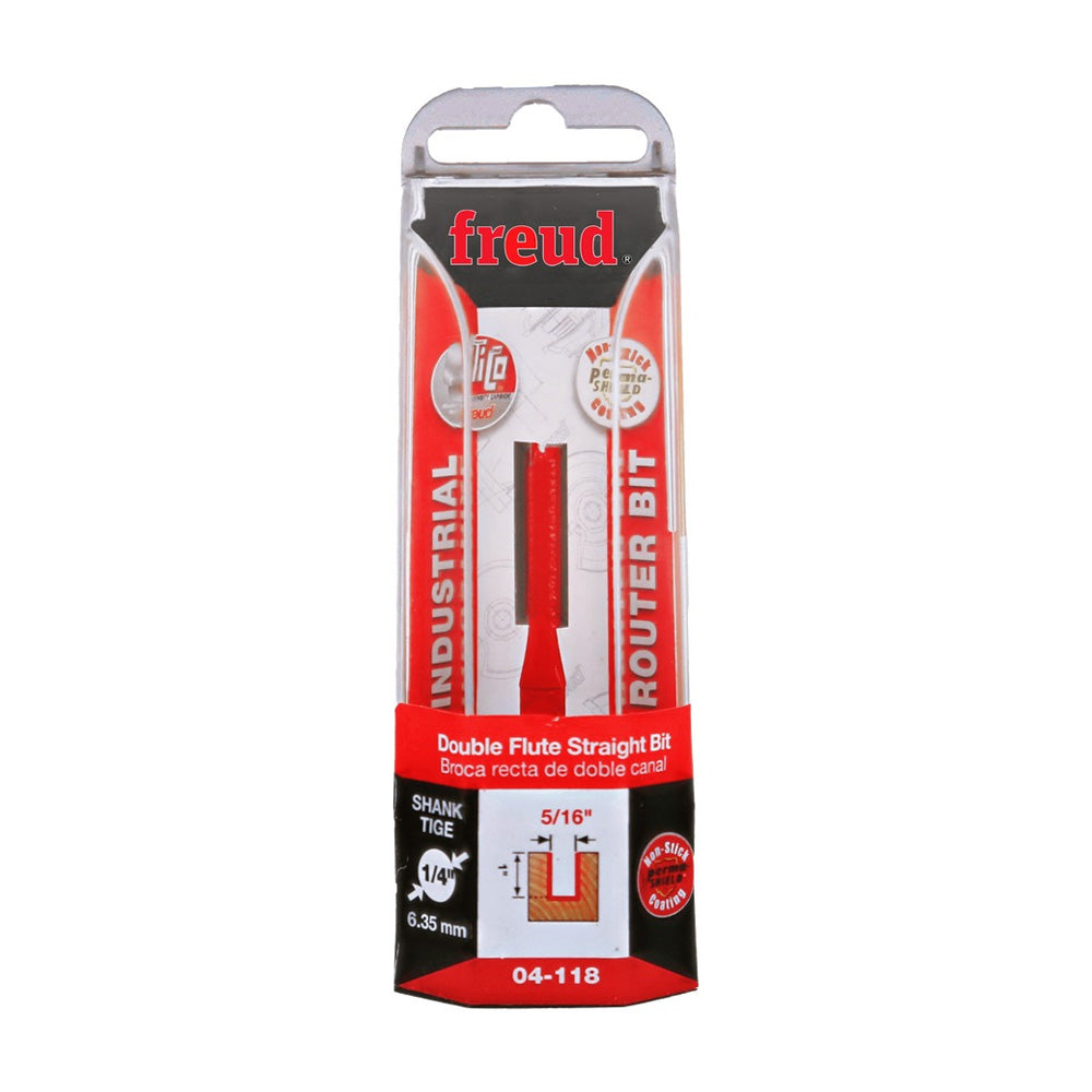 Freud Double Flute Straight Bit 1/4
