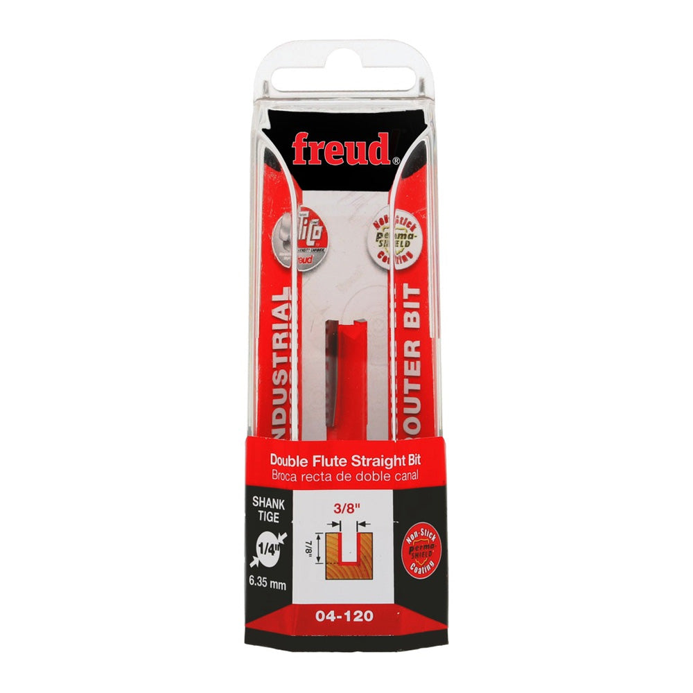 Freud Double Flute Straight Bit 1/4