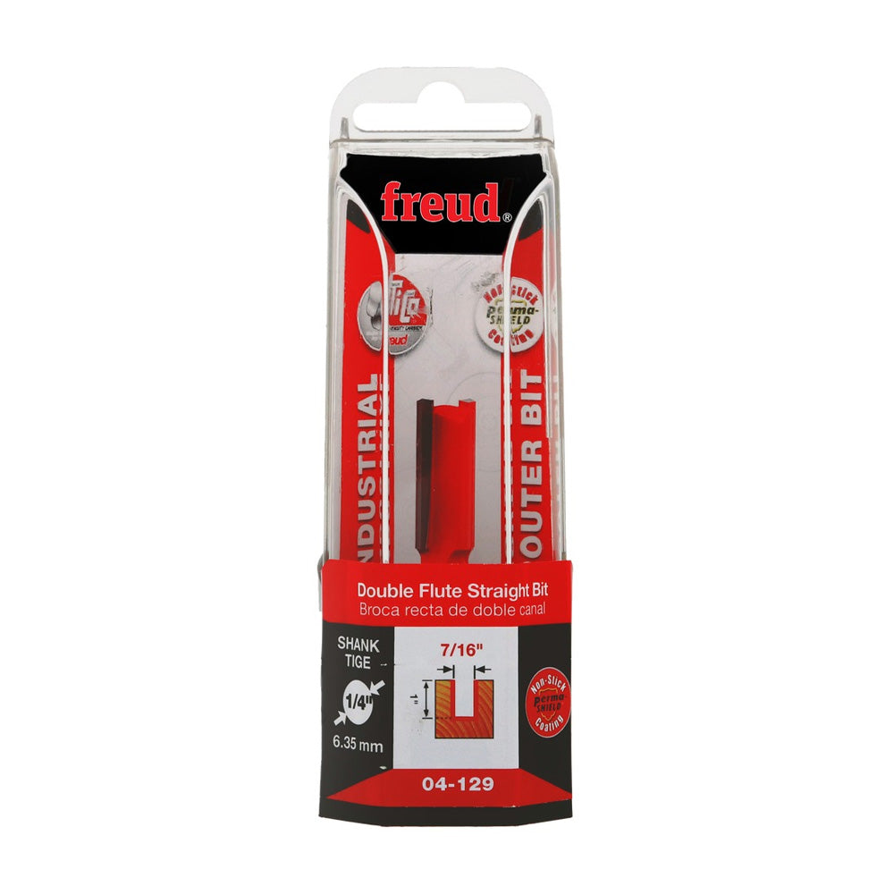 Freud Double Flute Straight Bit 1/4
