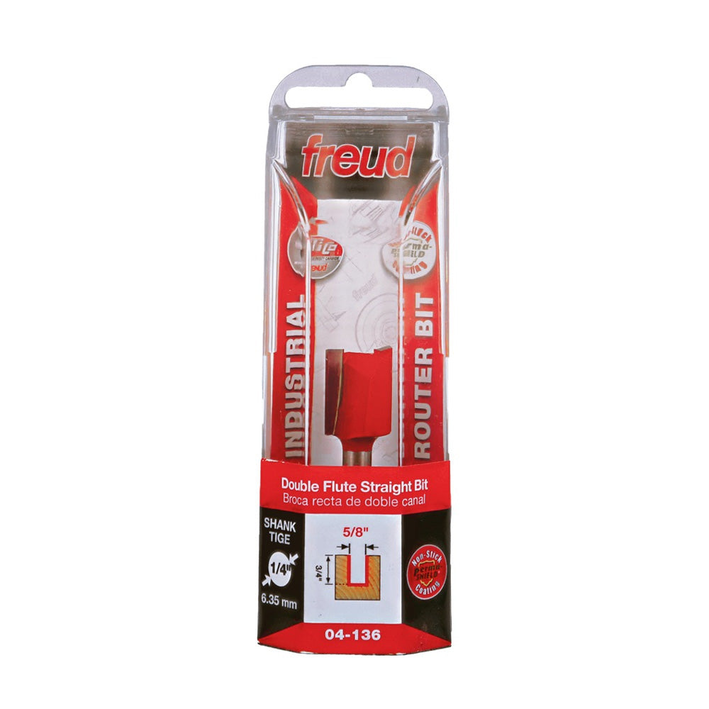 Freud Double Flute Straight Bit 1/4