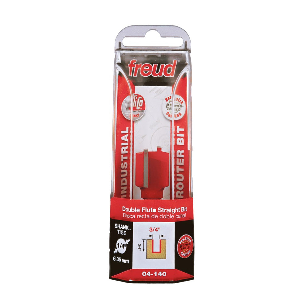 Freud Double Flute Straight Bit 1/4