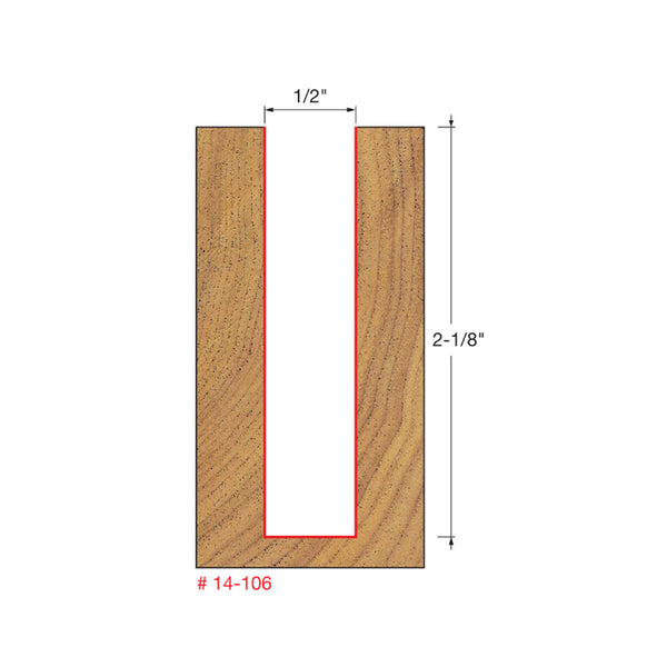 Freud Stagger Bit 1/2" SH, 1/2" D, 2-1/8" CL