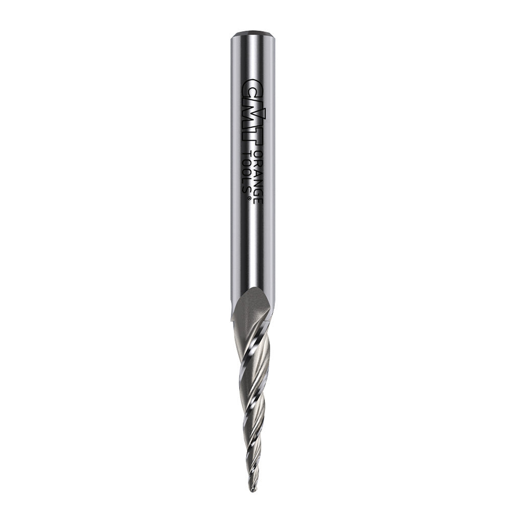 CMT 3 Flute Upcut 5.4° Tapered Ball Nose Spiral Router Bit 1/4