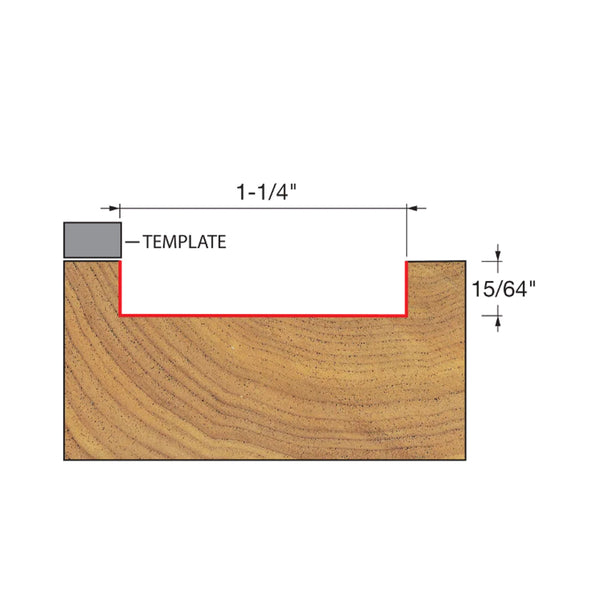 Freud Mortising Bit 1/2" SH, 1-1/4" D, 15/64" CL