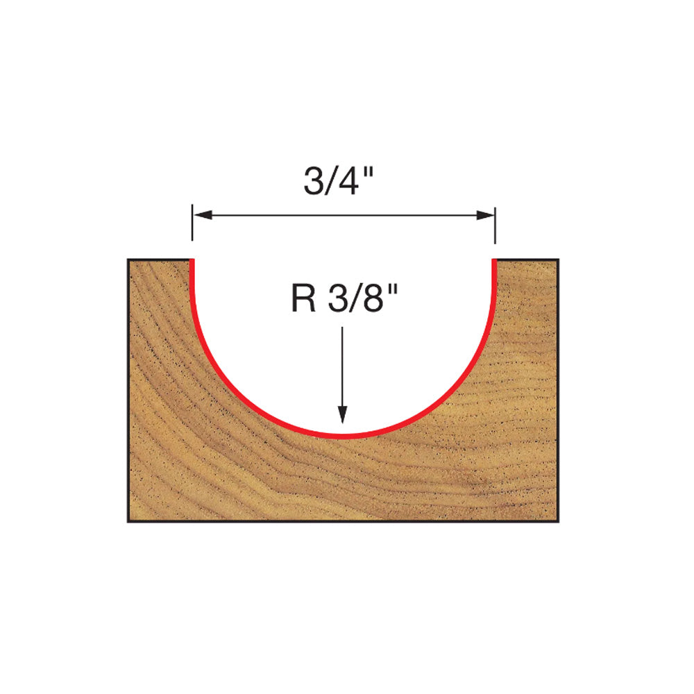 Freud Round Nose Bit 1/4