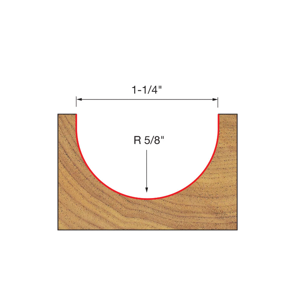 Freud Round Nose Bit 1/2