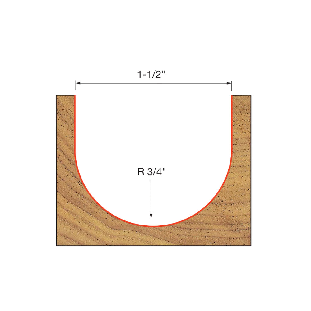 Freud Round Nose Bit 1/2