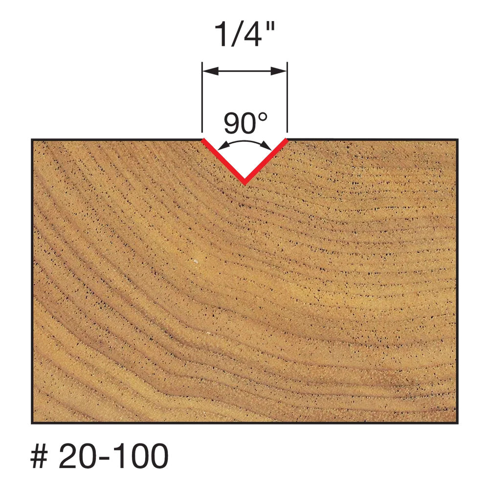 Freud 90° V Grooving Bit 1/4