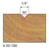 Freud 90° V Grooving Bit 1/4" SH, 1/4" D, 1/4" CL