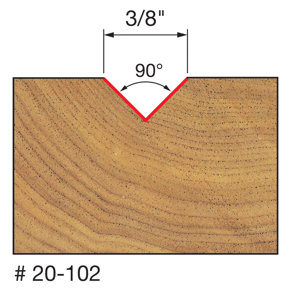 Freud 90° V Grooving Bit 1/4