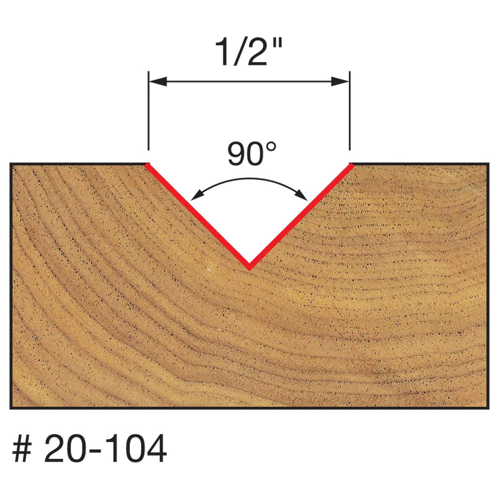 Freud 90° V Grooving Bit 1/4