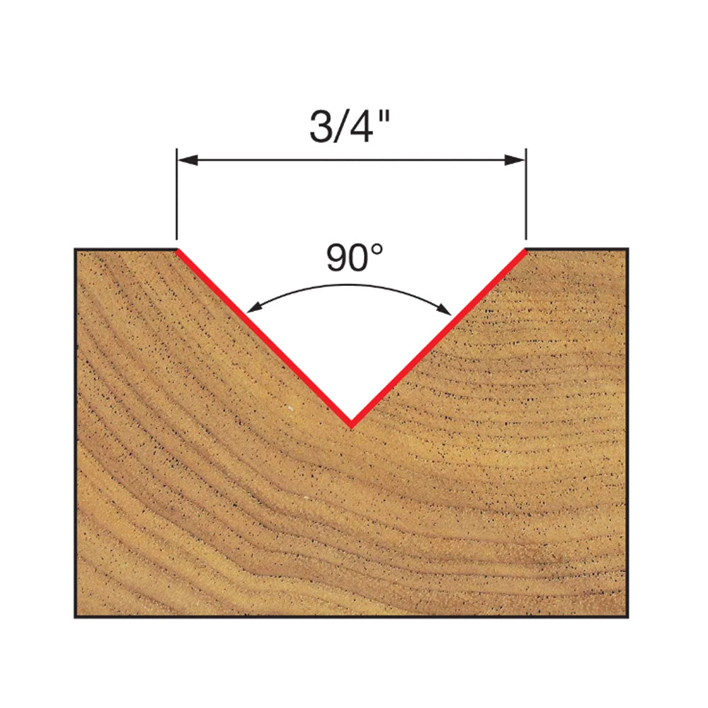 Freud 90° V Grooving Bit 1/2