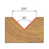 Freud 90° V Grooving Bit 1/2" SH, 3/4" D, 1/2" CL