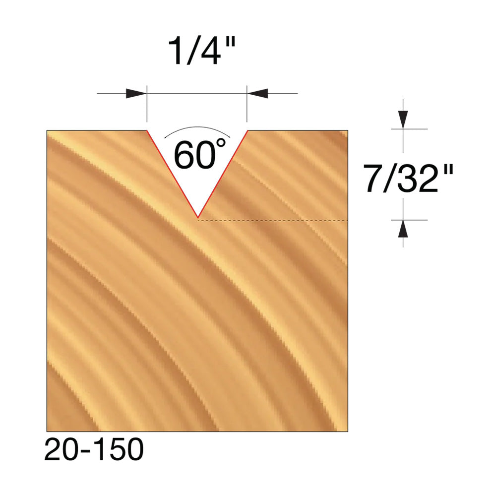 Freud 60° V Grooving Bit 1/4