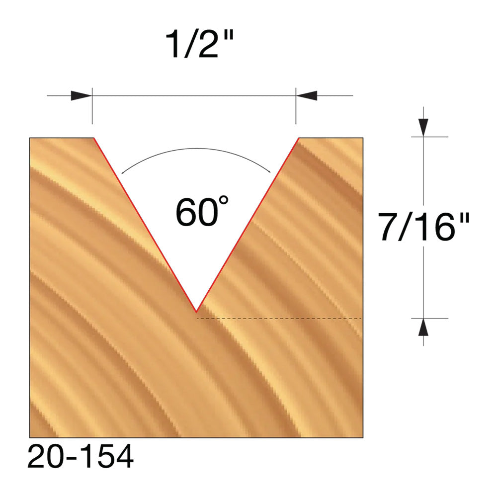 Freud 60° V Grooving Bit 1/4