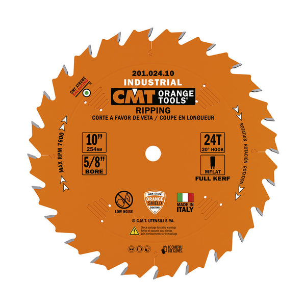 CMT Industrial Heavy-Duty Rip Blade 10" x 24T