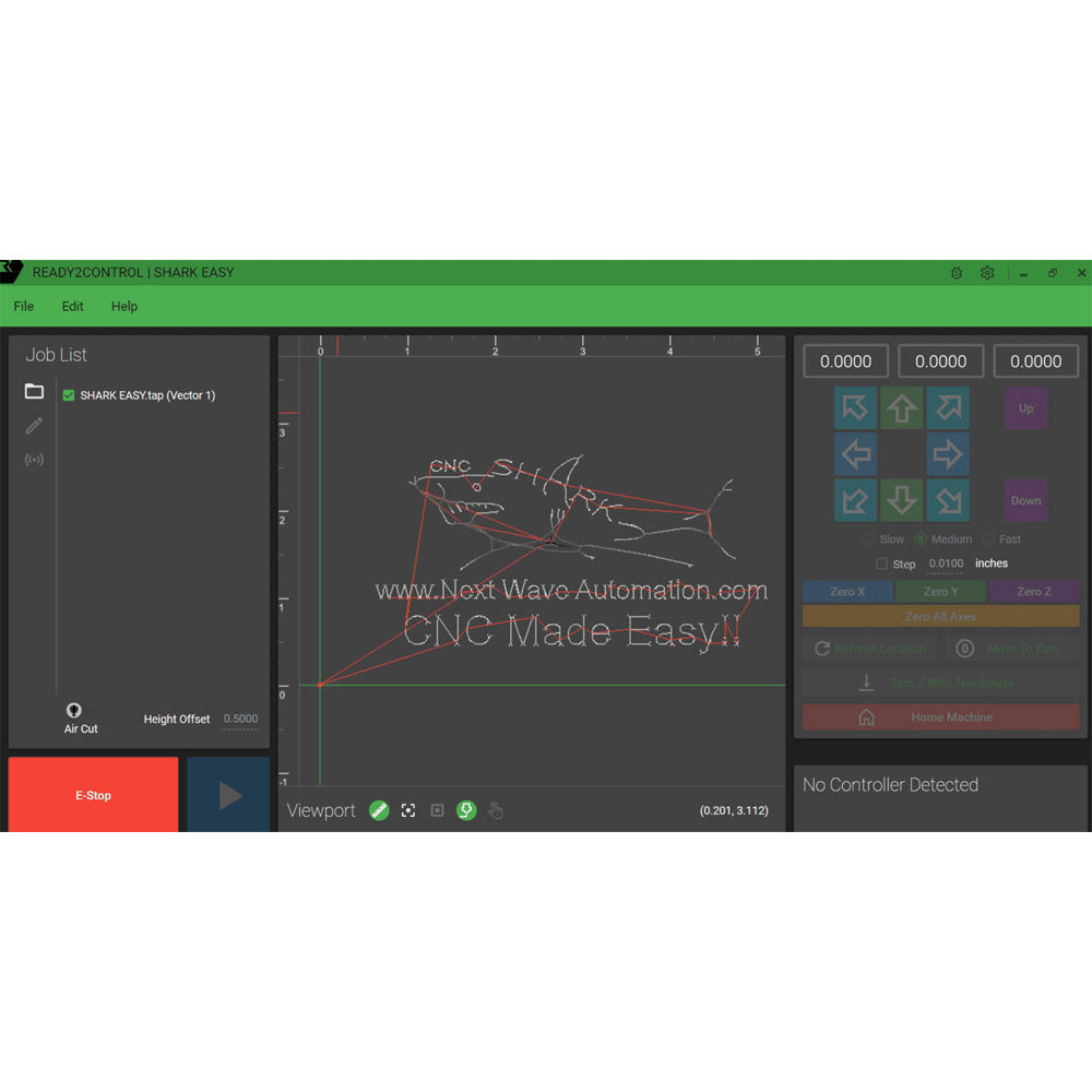 Next Wave CNC Virtual Zero Unlimited - Ready2Control Software
