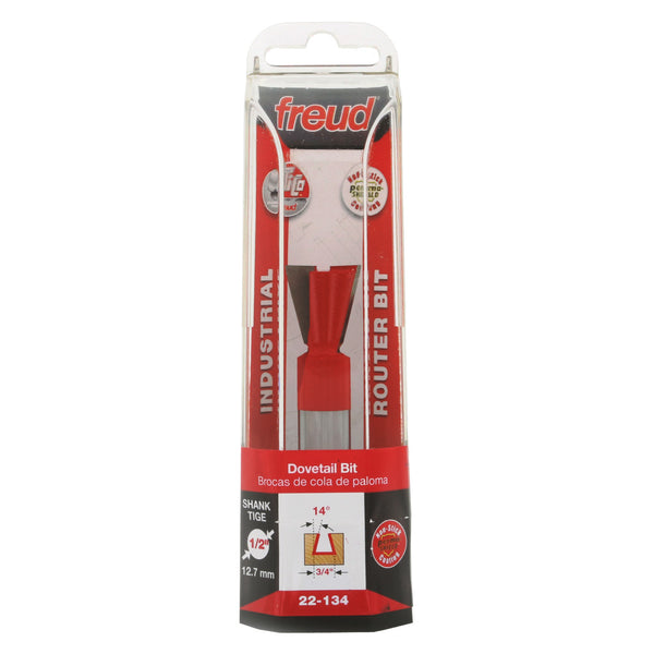 Freud Shank Dovetail Bit 1/2" SH, 3/4" D, 3/4" CL