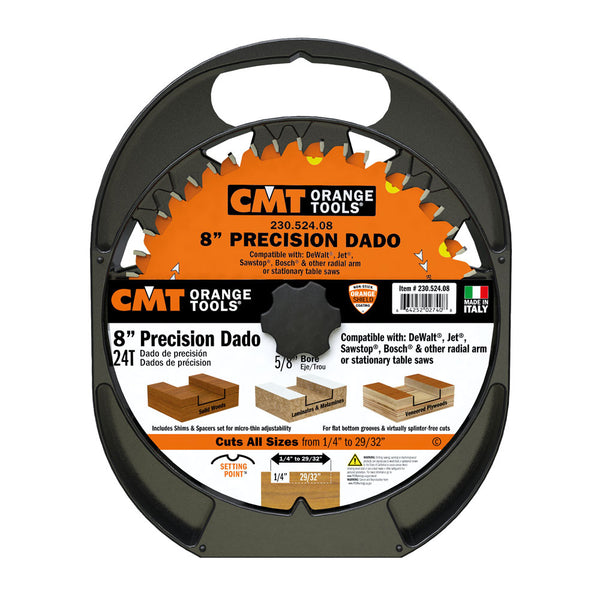 CMT 8" Precision Dado Set (SawStop Compatible)