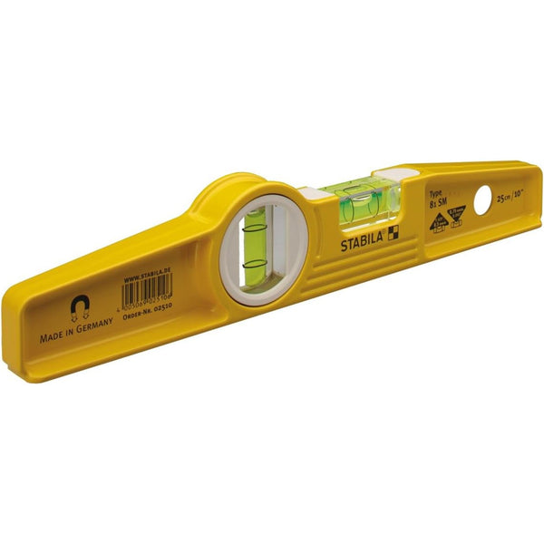 Stabila 10” Type 81 SM Die Cast Magnetic Torpedo Level