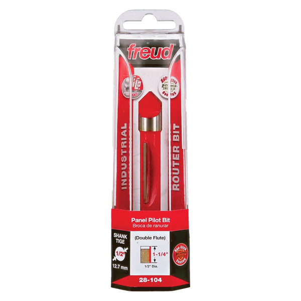Freud Panel Pilot Bit Double Flute 1/2" SH, 1/2" D, 1-1/4" CL