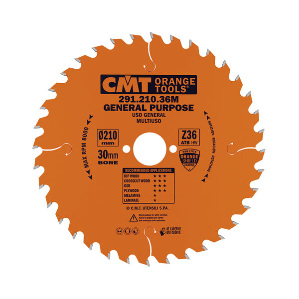 CMT Industrial Finish Track Saw Blade 210mm x 36T