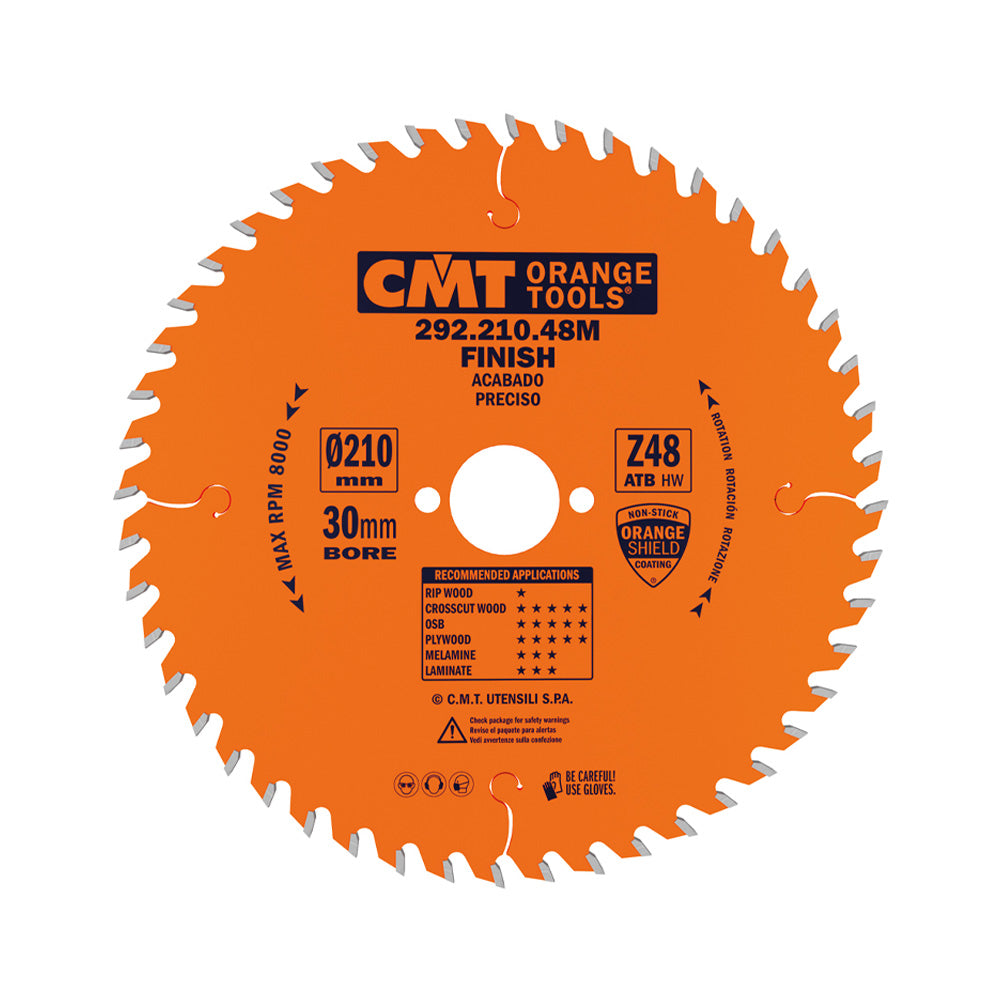 CMT Industrial Finish Track Saw Blade 210mm x 48T