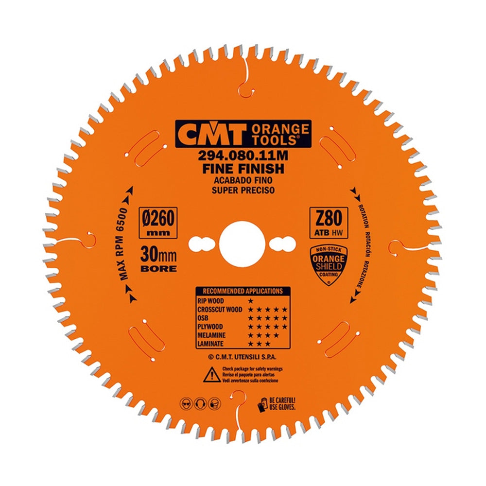 CMT Fine Cut-Off Saw Blade for Festool Kapex 260mm x 80T