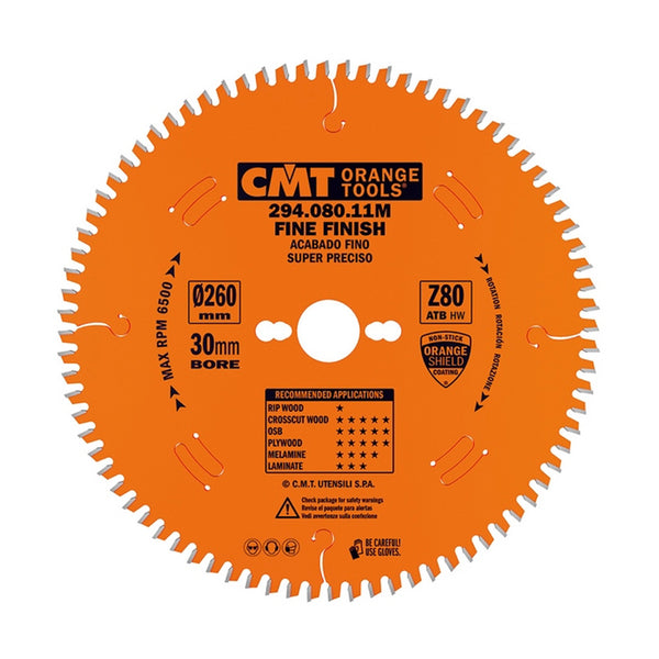CMT Fine Cut-Off Saw Blade for Festool Kapex 260mm x 80T