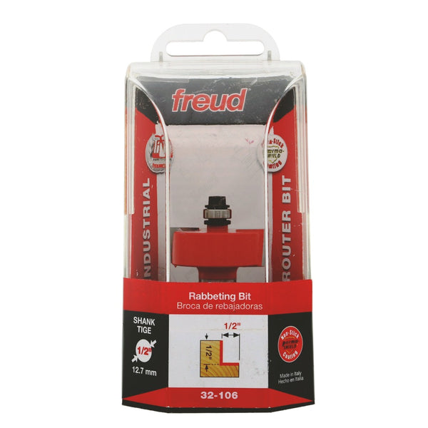 Freud Rabbeting Bit 1/2" SH, 1-3/8" D, 1/2" CL