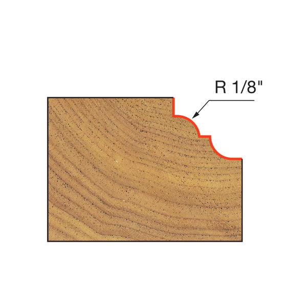 Freud Cove & Bead Bit 1/4" SH, 1-5/32" D, 5/8" CL