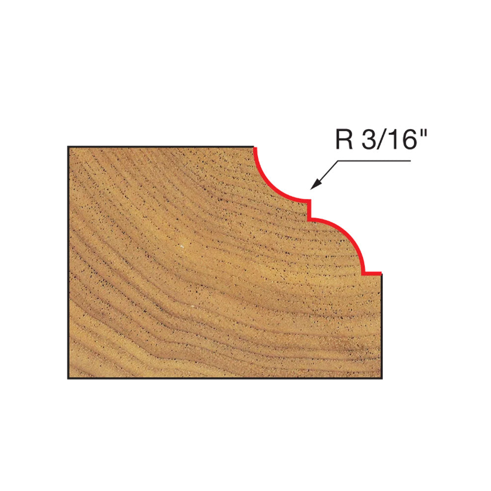 Freud Classical Bold Cove & Bead Bit 1/4