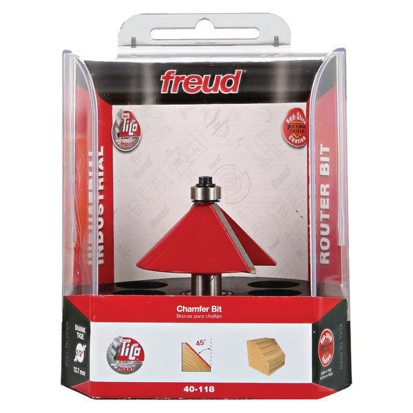 Freud Chamfer Bit 1/2" SH, 2-1/2" D, 1" CL