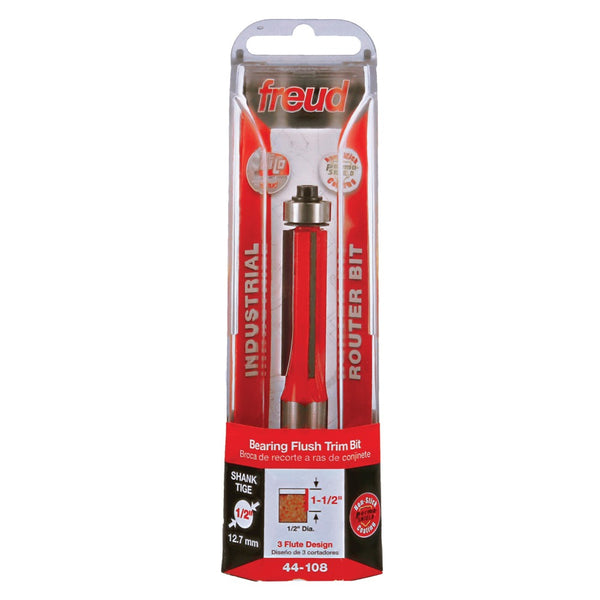 Freud Bearing Flush Trim Bit 1/2" SH, 1/2" D, 1-1/2" CL