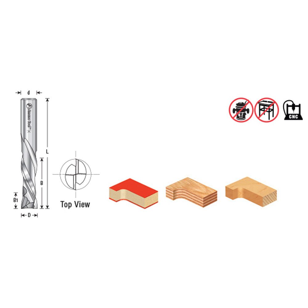 Amana Compression Spiral CNC Router Bit 3/8