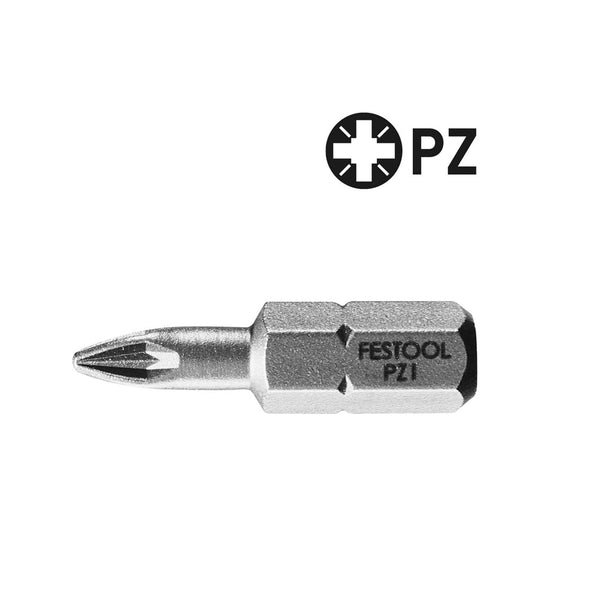 Festool #1 Pozidriv 1" Centrotec Driver Bits (10 Pack)