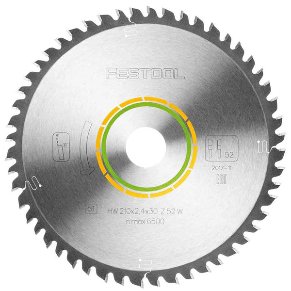 Festool Saw Blade, Fine Tooth, 52 Teeth, For TS 75 (2.6 mm Kerf)