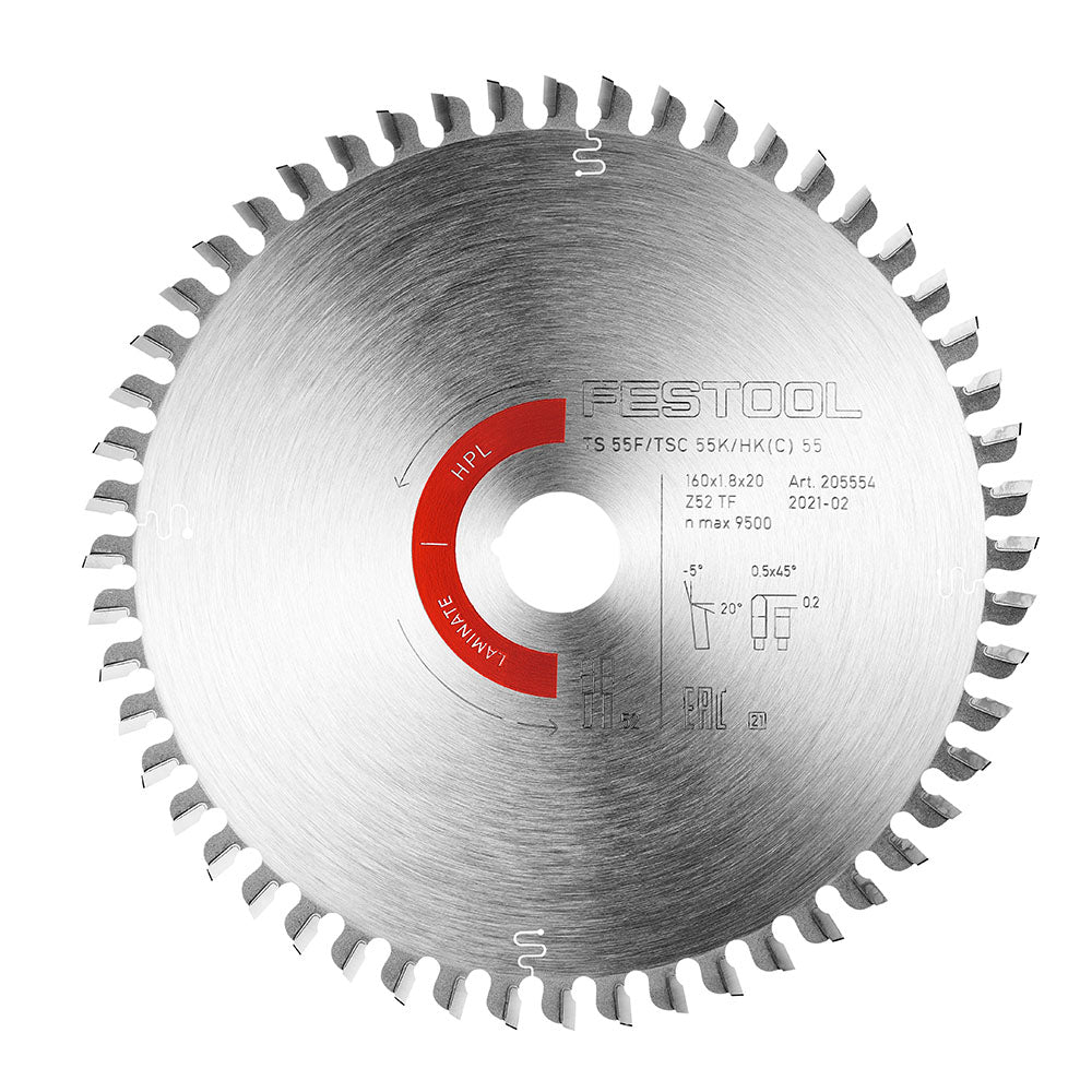 Festool Saw Blade, Laminate/HPL, 48 Teeth, For TS 55 R / TSC 55 R (2.2 mm Kerf)