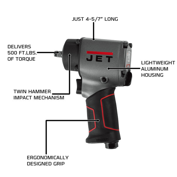 JET JAT-106 3/8" Compact Pneumatic Impact Wrench