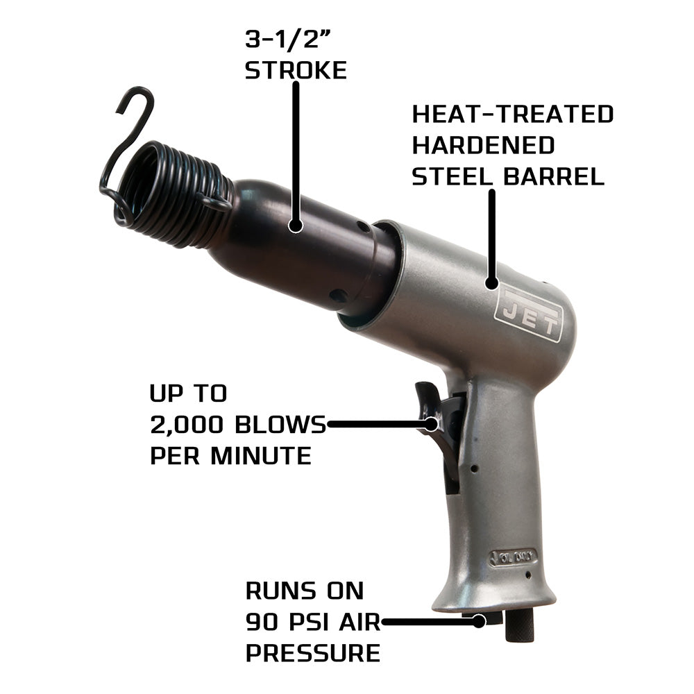 JET JAT-902 Long-Barrel Pneumatic Hammer (3-1/2